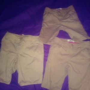 3 pairs kids khaki shorts